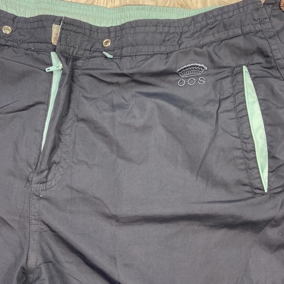 Oleg Cassini Sport 90’s Style Windbreaker Mesh Lined Athletic Blue Pants - Picture 3 of 8